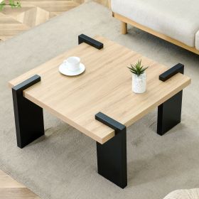 Natural wood -colored MDF coffee table, suitable for modern minimalist living rooms and leisure areas