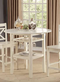 Tartys Cream Finish Counter Height Table