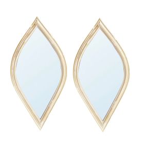 Decorative Mirror for Wall Decor, 2 Pieces Wall Accent, 6.5x13"