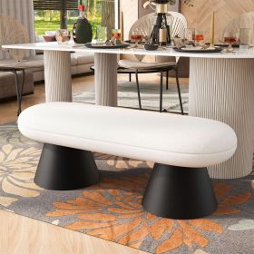 Dining Bench for Dining Room, Upholstered Bedroom End of Bed Entryway Bench Fabric Ottoman for Living Room