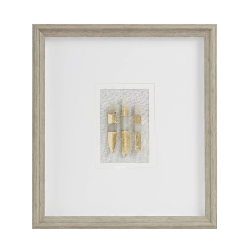 Off-White Natural Agate Double Mat Shadow Box Wall Decor See below