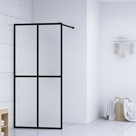 Walk-in Shower Screen Frosted Tempered Glass 35.4"x76.8"