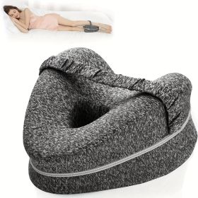 BEAUTRIP Leg Pillow | Ergonomic Side Sleeping Pillows | Memory Foam Knee Pillow with Strap for Side Sleeper | Leg Support Cushion with Removable
