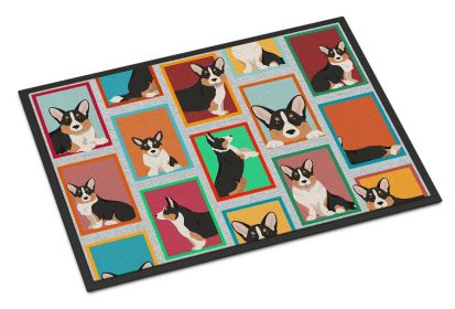 NEW Lots of Tricolor Cardigan Corgi Doormat Front Door Mat Indoor Outdoor Rugs for Entryway, Non Slip Washable Low Pile, 18H X 27W