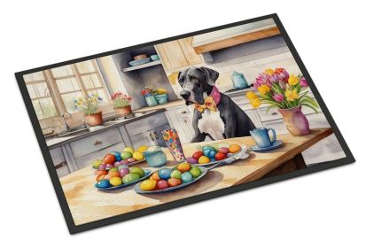 Decorating Easter Great Dane Doormat Front Door Mat Indoor Outdoor Rugs for Entryway, Non Slip Washable Low Pile, 24H X 36W