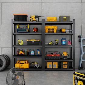78"H 5 Tier Metal Shelves for Storage Garage Shelving 2000LBS Heavy Duty Storage Shelves Adjustable Garage Shelf Industrial Shelving Unit Storage