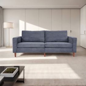 Grey Corduroy, Modern Style Solid Color Sofa, Multi-Person Sofa, Suitable For Living Room And Office