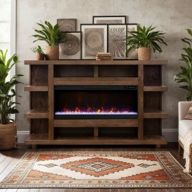 Laurel Canyon 72 inch Fireplace Mantel, Minimal Assembly, Oak Bourbon Finish