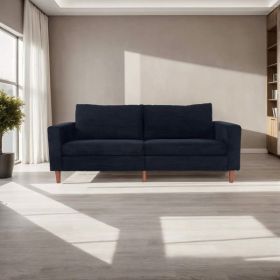 Black Corduroy, Modern Style Solid Color Sofa, Multi-Person Sofa, Suitable For Living Room And Office