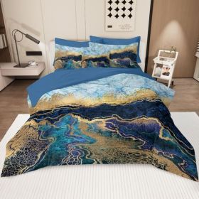 Marble Comforter Set Bed in A Bag 8 Piece Marble Queen Size Comforter Sets - 1 Comforter, 2 Pillow Shams, 1 Flat Sheet, 1 Fitted Sheet