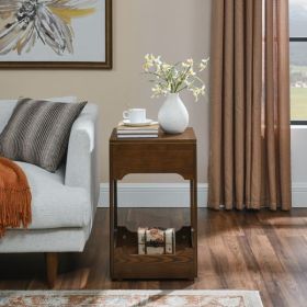 Mid Century Modern Lift Top Side Table, Small Rising End Table Couch Table with Storage Shelf, Wooden Nightstand for Home Living Room, Office