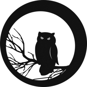 Halloween Owl - Metal Wall Art (Color: Black, size: 14" X 14")