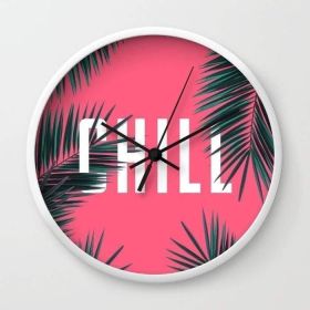 Chill Wall clock (Color: Black)