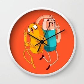 Finn & Jake Wall clock (Color: Black)