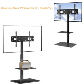 Universal Floor TV Stand for 32 - 65inch TVs, Supports Up to 90 lbs. Rotating & Height - Adjustable (Color: 1PC)