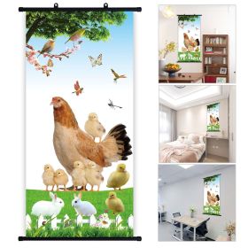 US Cloth Hanging Painting Decoration Artwork Picture Non Fading Lake Mountain Nature Scenerys Modern Landscape Poster Custom Art Canvas Print Wal (hanging painting: #4 / chicken mom)